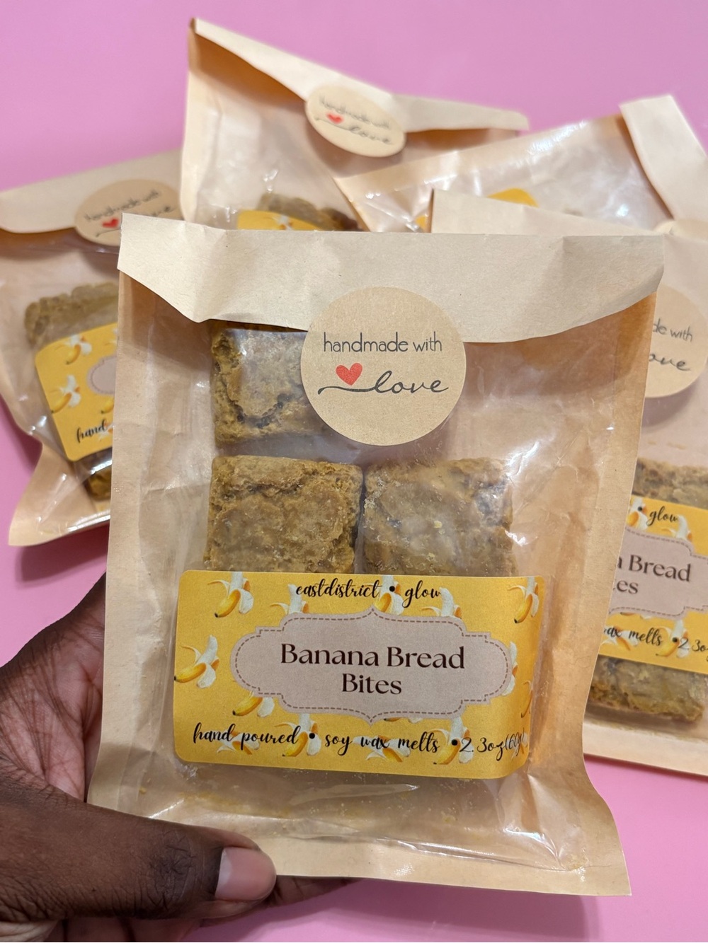 Banana Bread Bites | 4pack | Handmade | Soy Wax Melt